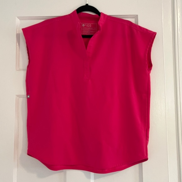 Figs Tops Figs Rafaela Top Shocking Pink Xs Poshmark